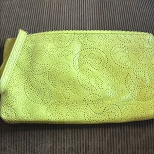 Talbots Lime Green Wristlet Clutch